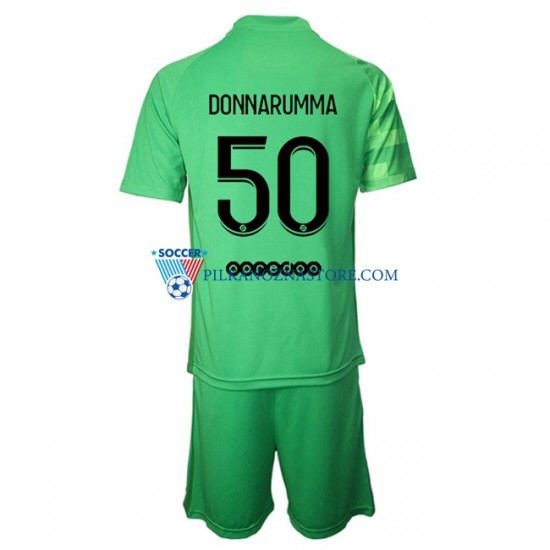 Strój Bramkarski Paris Saint-Germain dla Dzieci PSG Gianluigi Donnarumma 50 Koszulka Trzeci 2021-2022 Krótkie Rękawy