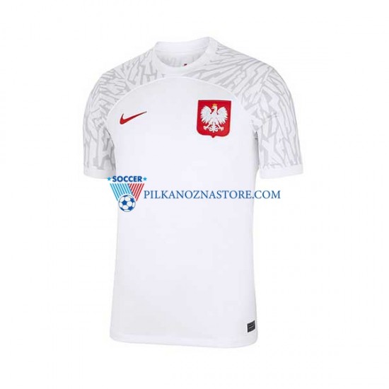 Polska Koszulka Męska Domowy MŚ 2022 Krótkie Rękawy