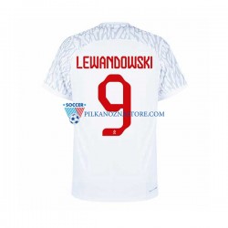 Polska Lewandowski 9 Koszulka Męska Domowy MŚ 2022 Krótkie Rękawy