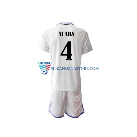 Real Madryt dla Dzieci David Alaba 4 Koszulka Domowy 2022-2023 Krótkie Rękawy