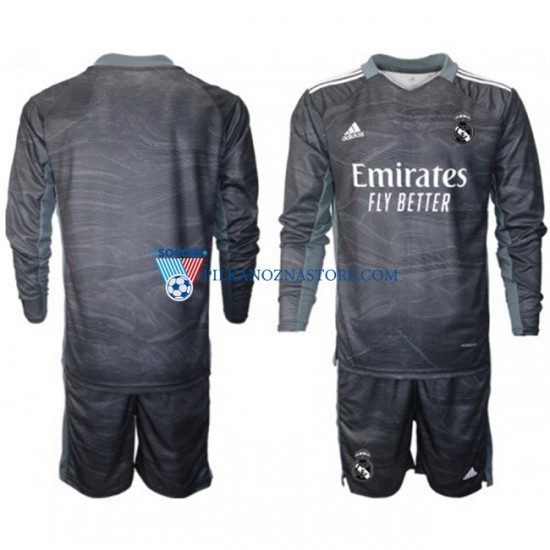 Strój Bramkarski Real Madryt dla Dzieci Koszulka Domowy 2021-2022 Długie Rękawy