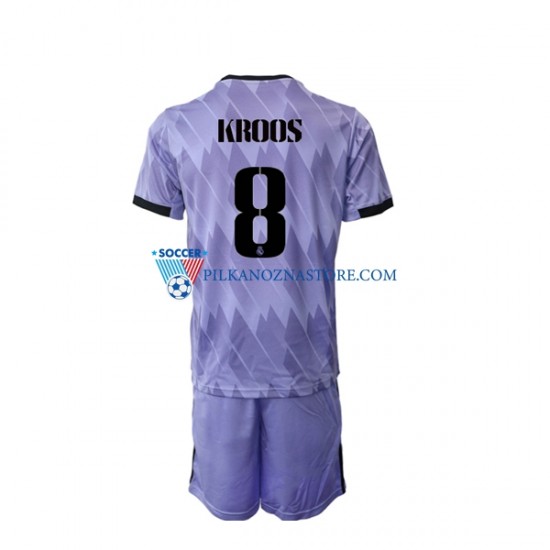 Real Madryt dla Dzieci Toni Kroos 8 Koszulka Wyjazdowy 2022-2023 Krótkie Rękawy