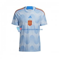 Hiszpania Koszulka Męska Wyjazdowy MŚ 2022 Krótkie Rękawy