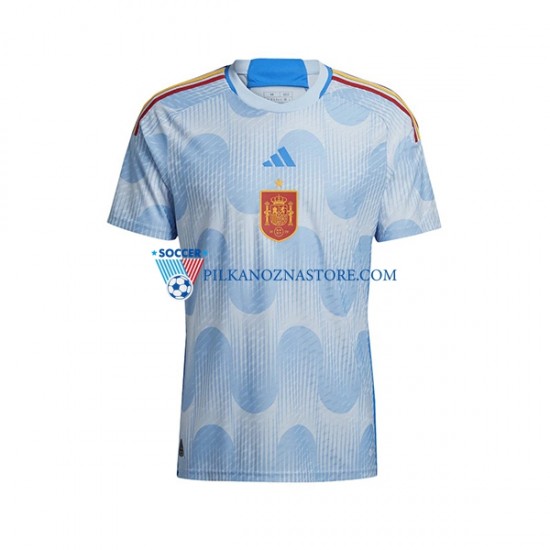 Hiszpania Koszulka Męska Wyjazdowy MŚ 2022 Krótkie Rękawy
