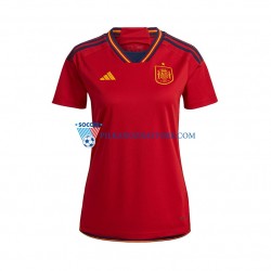 Hiszpania Koszulka Damska Domowy MŚ 2022 Krótkie Rękawy