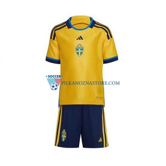 Szwecja dla Dzieci Koszulka Domowy 2022 Krótkie Rękawy