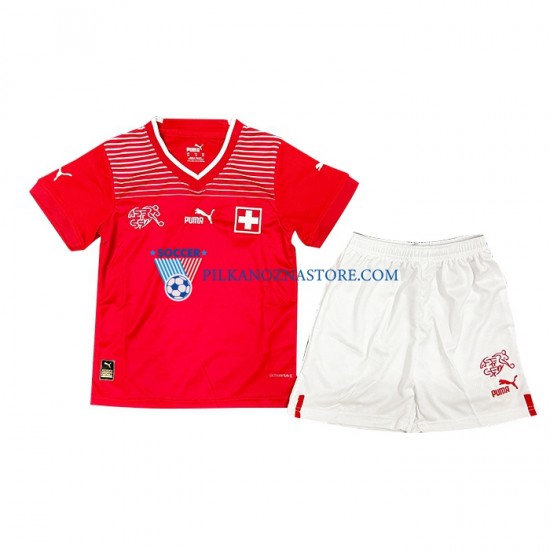 Szwajcaria dla Dzieci Koszulka Domowy MŚ 2022 Krótkie Rękawy