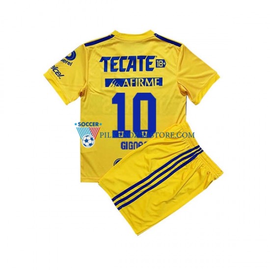 Tigres UANL dla Dzieci Andre-Pierre Gignac 10 Koszulka Domowy 2022-2023 Krótkie Rękawy