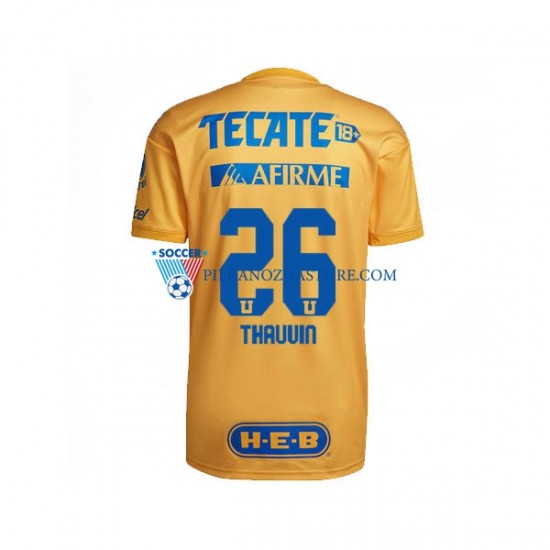 Tigres UANL Florian Thauvin 26 Koszulka Męska Domowy 2022-2023 Krótkie Rękawy