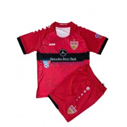 VfB Stuttgart dla Dzieci Koszulka Wyjazdowy 2021-2022 Krótkie Rękawy