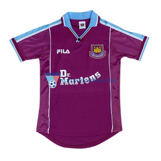 West Ham United Retro Koszulka Męska Domowy 1999-2001 Krótkie Rękawy