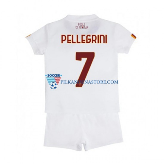 AS Roma dla Dzieci Lorenzo Pellegrini 7 Koszulka Wyjazdowy 2022-2023 Krótkie Rękawy