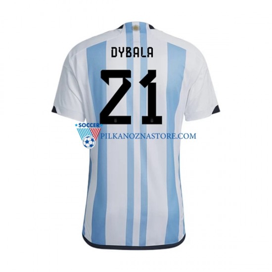 Argentyna Dybala 21 Koszulka Męska Domowy MŚ 2022 Krótkie Rękawy