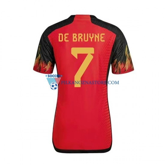 Belgia De Bruyne 7 Koszulka Męska Domowy MŚ 2022 Krótkie Rękawy