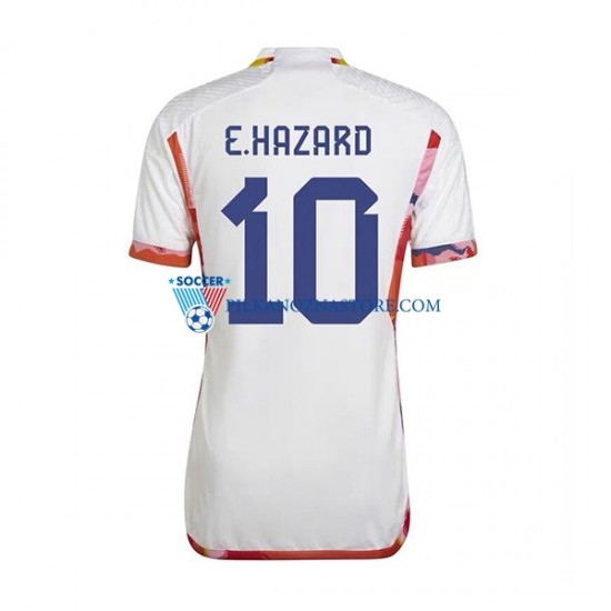 Belgia Eden Hazard 10 Koszulka Męska Wyjazdowy MŚ 2022 Krótkie Rękawy