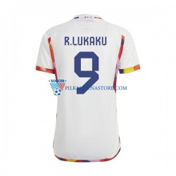 Belgia Lukaku 9 Koszulka Męska Wyjazdowy MŚ 2022 Krótkie Rękawy