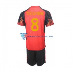 Belgia dla Dzieci Youri Tielemans 8 Koszulka Domowy MŚ 2022 Krótkie Rękawy