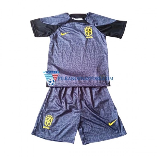 Strój Bramkarski Brazylia dla Dzieci Koszulka Domowy MŚ 2022 Krótkie Rękawy