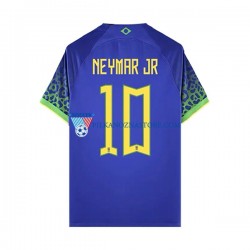 Brazylia Neymar JR 10 Koszulka Męska Wyjazdowy MŚ 2022 Krótkie Rękawy
