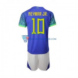 Brazylia dla Dzieci Neymar JR 10 Koszulka Wyjazdowy MŚ 2022 Krótkie Rękawy