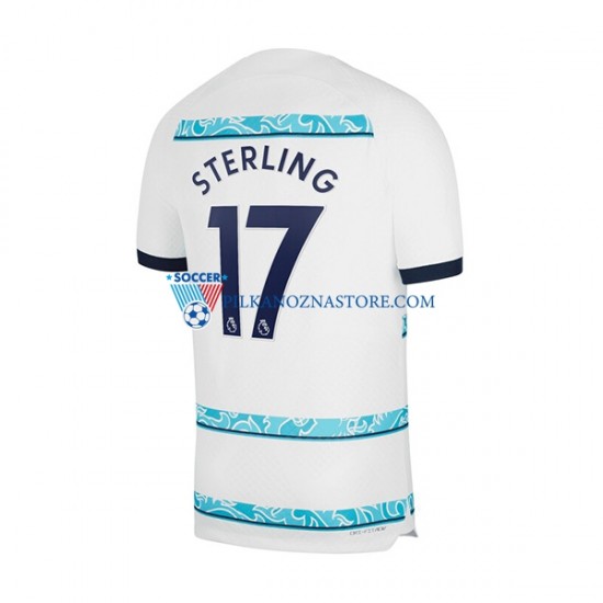 Chelsea Sterling 17 Koszulka Męska Wyjazdowy 2022-2023 Krótkie Rękawy