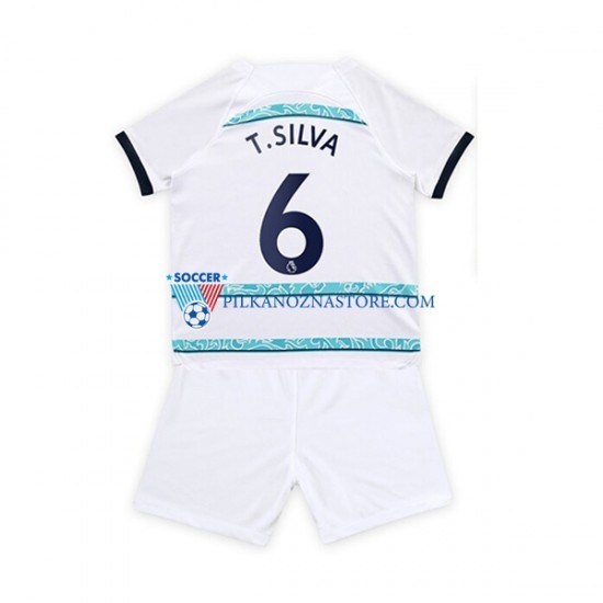 Chelsea dla Dzieci T. Silva 6 Koszulka Wyjazdowy 2022-2023 Krótkie Rękawy