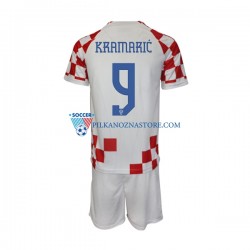 Chorwacja dla Dzieci Kramaric 9 Koszulka Domowy MŚ 2022 Krótkie Rękawy