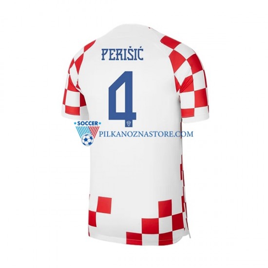 Chorwacja Perisic 4 Koszulka Męska Domowy MŚ 2022 Krótkie Rękawy