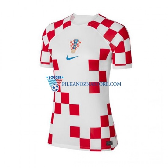 Chorwacja Koszulka Damska Domowy MŚ 2022 Krótkie Rękawy