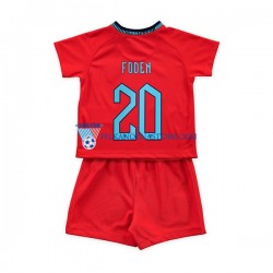 Anglia dla Dzieci Foden 20 Koszulka Wyjazdowy MŚ 2022 Krótkie Rękawy