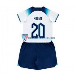 Anglia dla Dzieci Foden 20 Koszulka Domowy MŚ 2022 Krótkie Rękawy