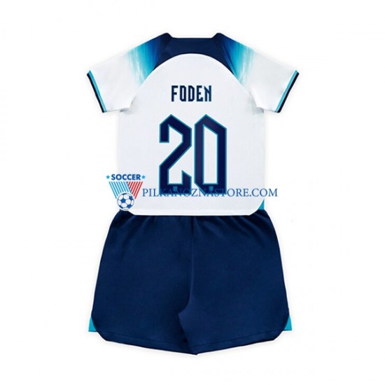 Anglia dla Dzieci Foden 20 Koszulka Domowy MŚ 2022 Krótkie Rękawy