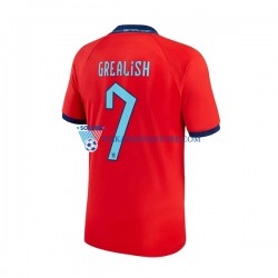 Anglia Grealish 7 Koszulka Męska Wyjazdowy MŚ 2022 Krótkie Rękawy