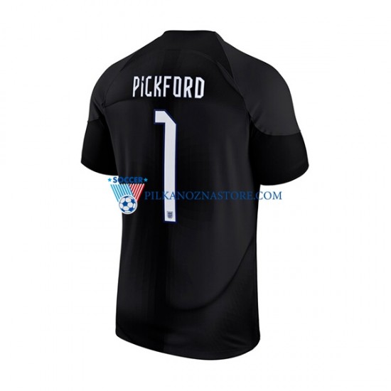 Strój Bramkarski Anglia Pickford 1 Koszulka Męska Domowy MŚ 2022 Krótkie Rękawy