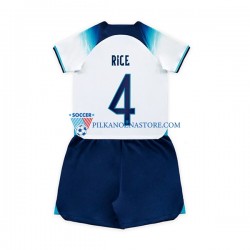 Anglia dla Dzieci Rice 4 Koszulka Domowy MŚ 2022 Krótkie Rękawy