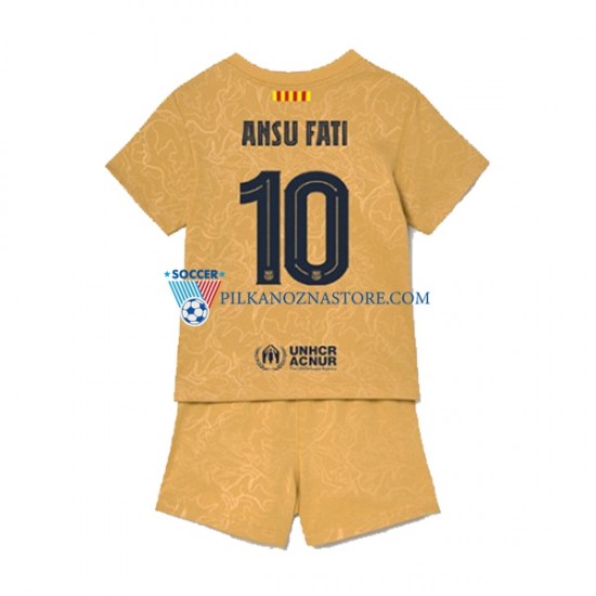 FC Barcelona dla Dzieci Ansu Fat 10 Koszulka Wyjazdowy 2022-2023 Krótkie Rękawy