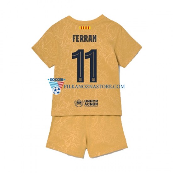 FC Barcelona dla Dzieci Ferran Torres 11 Koszulka Wyjazdowy 2022-2023 Krótkie Rękawy