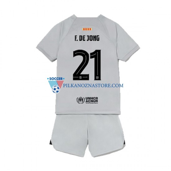 FC Barcelona dla Dzieci Frenkie de Jong 21 Koszulka Trzeci 2022-2023 Krótkie Rękawy