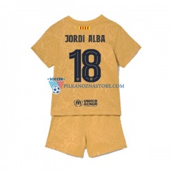 FC Barcelona dla Dzieci Jordi Alba 18 Koszulka Wyjazdowy 2022-2023 Krótkie Rękawy