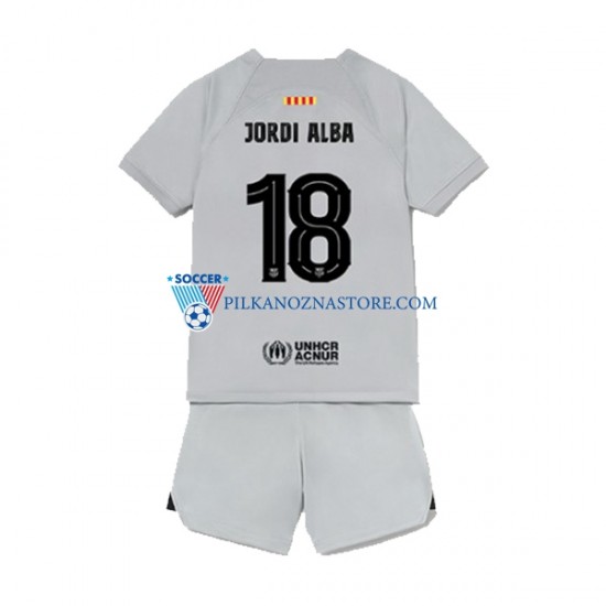 FC Barcelona dla Dzieci Jordi Alba 18 Koszulka Trzeci 2022-2023 Krótkie Rękawy