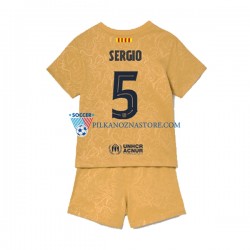 FC Barcelona dla Dzieci Sergio Busquets 5 Koszulka Wyjazdowy 2022-2023 Krótkie Rękawy