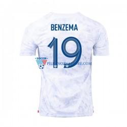 Francja Benzema 19 Koszulka Męska Wyjazdowy MŚ 2022 Krótkie Rękawy