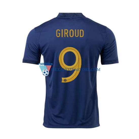 Francja Olivier Giroud 9 Koszulka Męska Domowy MŚ 2022 Krótkie Rękawy