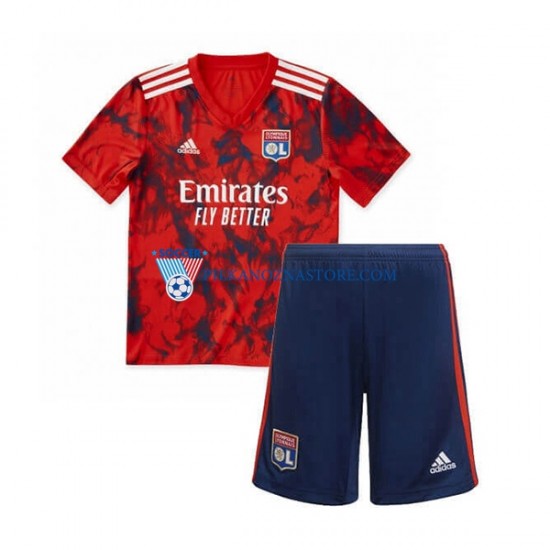 Olympique Lyon dla Dzieci Koszulka Wyjazdowy 2022-2023 Krótkie Rękawy