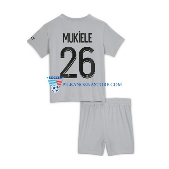 Paris Saint-Germain dla Dzieci Mukiele 26 Koszulka Wyjazdowy 2022-2023 Krótkie Rękawy