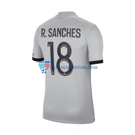 Paris Saint-Germain R.Sanches 18 Koszulka Męska Wyjazdowy 2022-2023 Krótkie Rękawy