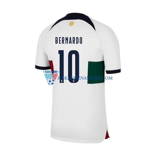Portugalia Bernardo 10 Koszulka Męska Wyjazdowy MŚ 2022 Krótkie Rękawy