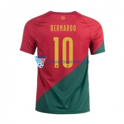 Portugalia Bernardo 10 Koszulka Męska Domowy MŚ 2022 Krótkie Rękawy
