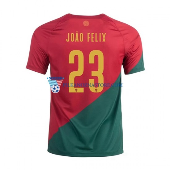 Portugalia Joao Felix 23 Koszulka Męska Domowy MŚ 2022 Krótkie Rękawy