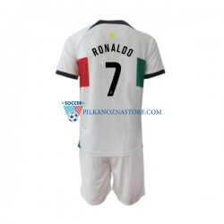 Portugalia dla Dzieci Ronaldo 7 Koszulka Wyjazdowy MŚ 2022 Krótkie Rękawy